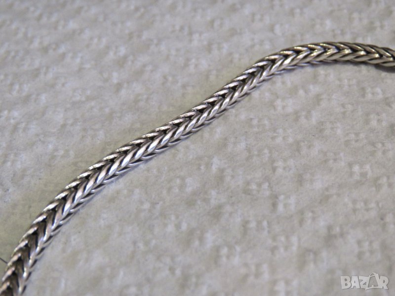 красив мъжки сребърен синджир, сребърен ланец -  здрава и солидна плетка сребро, снимка 1