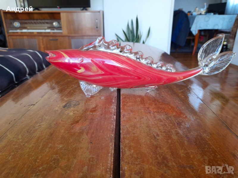 Стъклена фигура,фигурка,риба #2, снимка 1