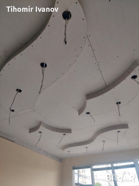 Предстенни обшивки. Окачени тавани, преградни стени и фигури от гипскартон, снимка 1