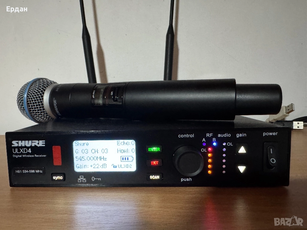 Shure ULXD4 Beta-58a H51, снимка 1