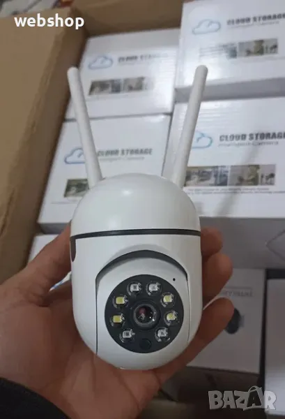 ПРОМО!! Камера за наблюдение с WiFi PTZ, за открито, цветно нощно виждане, детекция на движение, снимка 1