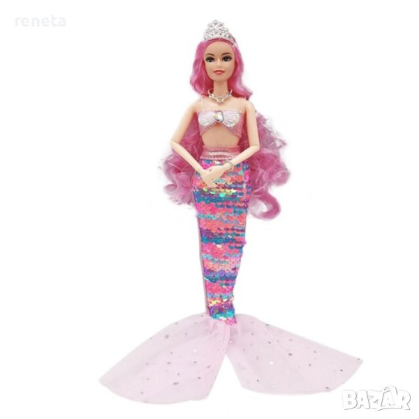 Кукла Ahelos, Русалка, Многоцветна опашка, 28 см., снимка 1