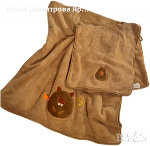 Комплект от 2 броя бродирани кърпи, меки и абсорбиращи, за баня и плаж 35×75 см. и 70×140 см.