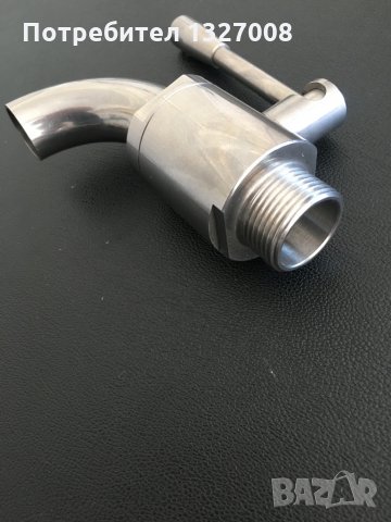 Сферичен кран, неръждаем 3/4 с коляно, снимка 2 - Други машини и части - 29936154