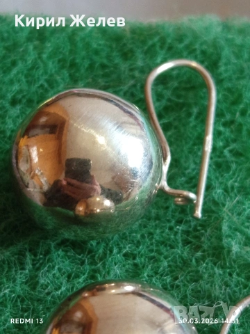 Класически модел сребърни обеци подходящ аксесоар за ежедневието 39771, снимка 2 - Обеци - 54026664