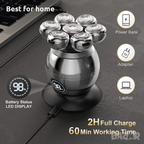 7D Електрическа самобръсначка за мъже 5-в-1 , снимка 7 - Електрически самобръсначки - 51455390