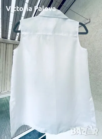 MaxMara оригинал модерен топ/елек 100% лен, снимка 7 - Корсети, бюстиета, топове - 47316102