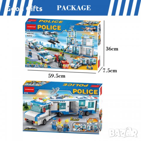 Конструктор Градска полиция , Трансформиращ се камион , 804 части, снимка 3 - Конструктори - 35485586
