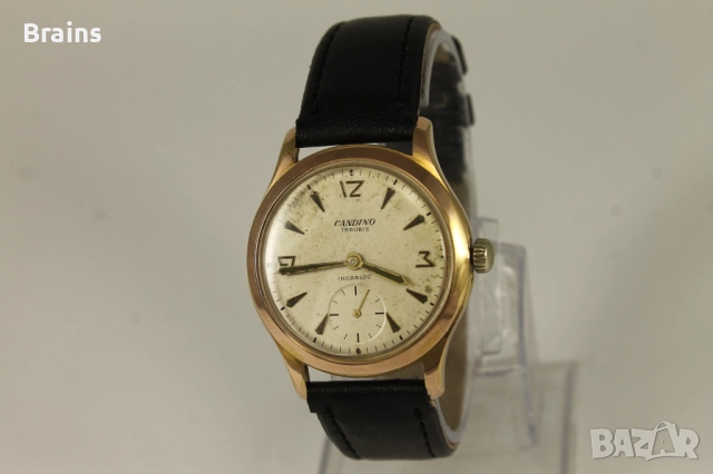 1960's Мъжки Ръчен Часовник CANDINO Swiss 20 Микрона Позлата