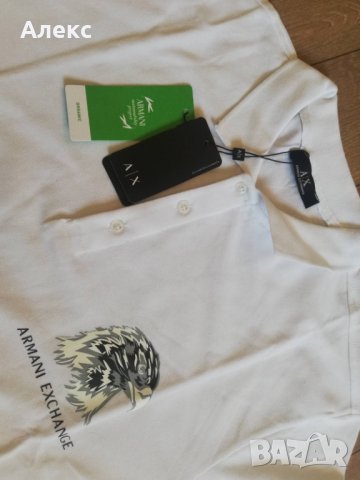 Тениска Armani exchange с яка , снимка 2 - Тениски - 37258480