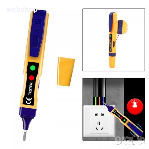 Комбиниран Тестер на напрежение, Безконтактно тестване , 70-10000VAC/250VDC, снимка 7 - Други инструменти - 38812953