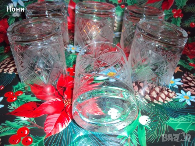  6 броя Кристални чаши за уиски