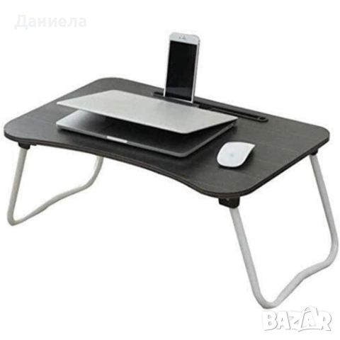 Мултифункционална сгъваема маса за лаптоп или хранене, с поставка за таблет и телефон, снимка 9 - Маси - 53881876