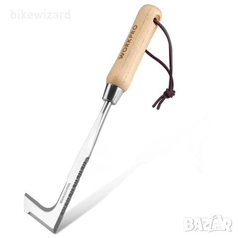 WORKPRO 31,5 см с дървена дръжка, инструмент за плевене 
