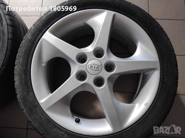 4бр. ал джанти Kia (оригинални) 5x114,3 , 7x17 , ET56 , централен отвор 67,1мм, снимка 2 - Гуми и джанти - 51886602