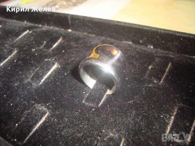 СТИЛЕН СТОМАНЕН АРТ МОДЕН ПРЪСТЕН МАРКИРАНА НЕРЪЖДАЕМА БЛАГОРОДНА СТОМАНА 24996, снимка 2 - Пръстени - 34419664