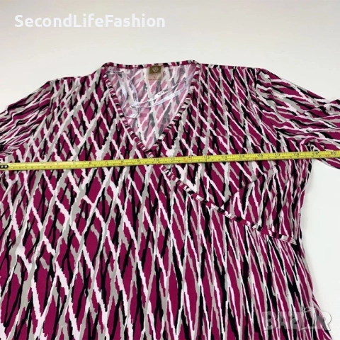 Дамски топ блуза с дълъг ръкав Anne Klein лилава размер L, блуза „прегърни ме“, снимка 5 - Корсети, бюстиета, топове - 52516540