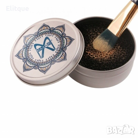 Кутия с гъбка за почистване на четки за грим  MAANGE с активен въглен HZS103, снимка 8 - Други - 52820399