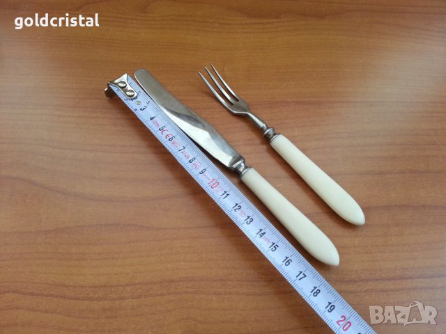Руски десертни прибори виличка и ножче , снимка 2 - Антикварни и старинни предмети - 36720992