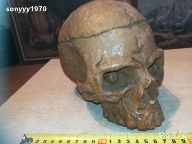 масивен череп 20см 1003210837, снимка 1 - Колекции - 32102510