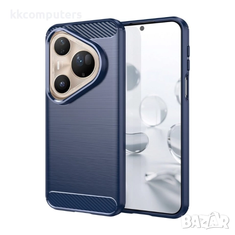 Huawei Pura 80 Ultra Case WANLONFENG LS Series [Протектор в Комплекта] | TPU Калъф с Въглеродно Влак, снимка 3 - Калъфи, кейсове - 51961020