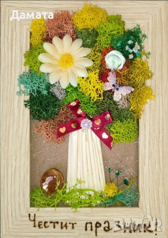 Картини букети/Дървото на живота/моливник и други със скандинавски мъх, снимка 4 - Картини - 39997323