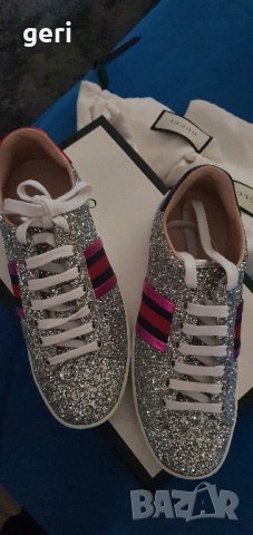 Оргинални кецове Gucci 36номер но според мене да 37 , снимка 3 - Кецове - 44443431