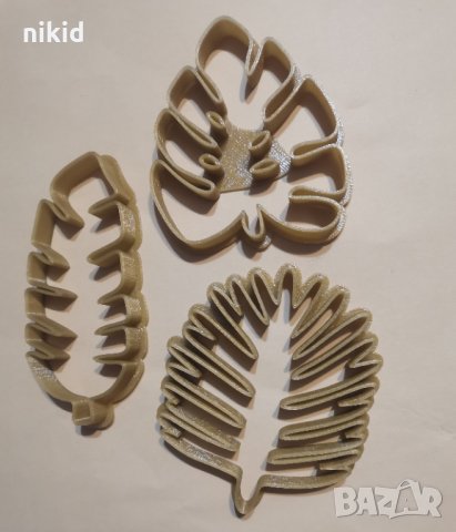 3 листа листо Хаваи Хавайски тропически сет пластмасови резци форми за фондан тесто резец хавайско