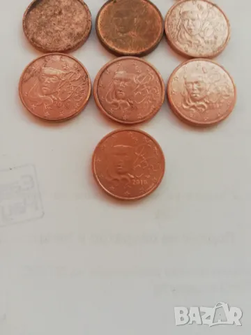 лот от 1 евро цент Франция-1999-2018 г., снимка 7 - Нумизматика и бонистика - 48030806