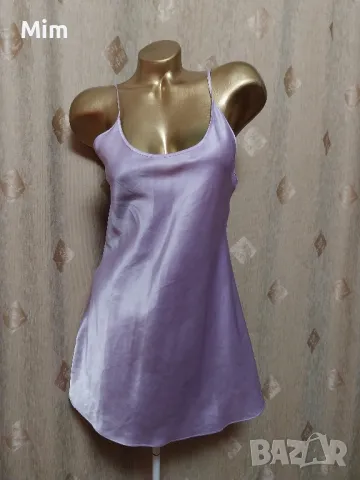 S/М Светло лилава сатенена нощница 