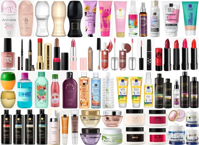 Avon, Oriflame - налични продукти за лице, коса и тяло, декоративна козметика