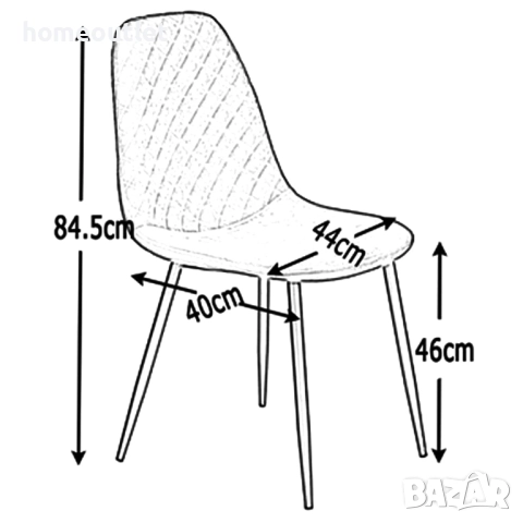 Висококачествени трапезни столове AMFZC-C111N-4GRN, снимка 7 - Столове - 42873472