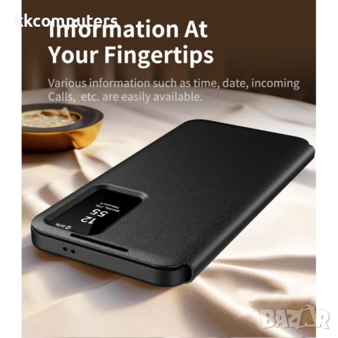 Samsung Galaxy S25 Edge View Window Кожен Калъф и Протектор, снимка 4 - Калъфи, кейсове - 51418159