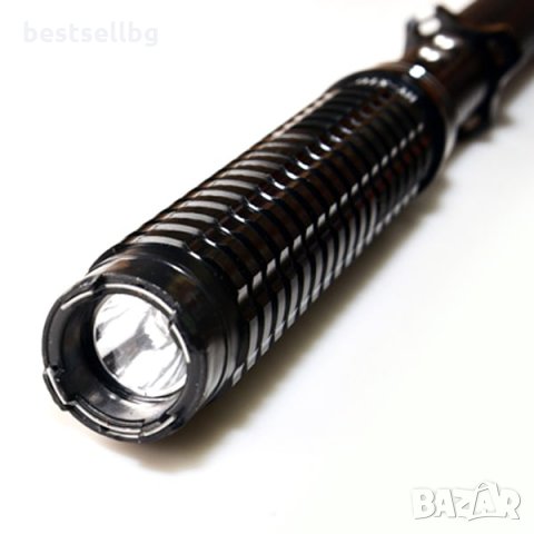 Силен фенер с електрошок палка зареждащ се за самозащита кучета охрана, снимка 6 - Друга електроника - 31551856