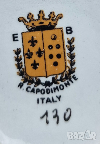 Сервиз за кафе Capodimonte Italia, снимка 7 - Антикварни и старинни предмети - 44751143