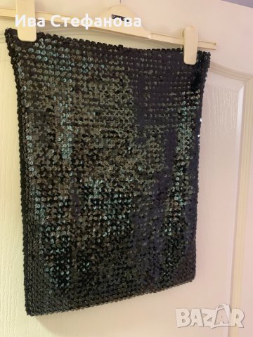  бюстие пола топ 2 в 1 блестящ с пайети  , снимка 3 - Корсети, бюстиета, топове - 34064812