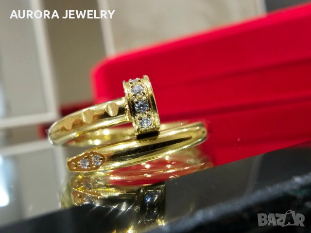 CARTIER Nail Juste un Clou Classic Gold Diamonds Пръстен Пирон