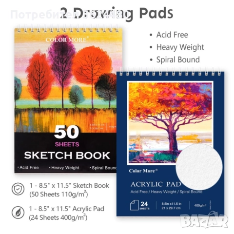 Комплект за Рисуване (175 части)4736, снимка 4 - Рисуване и оцветяване - 52541629