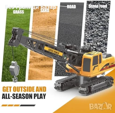 Нов Детски Строителен Кран 1:14 – Реалистичен Модел RC Играчка за деца, снимка 6 - Други - 51239420