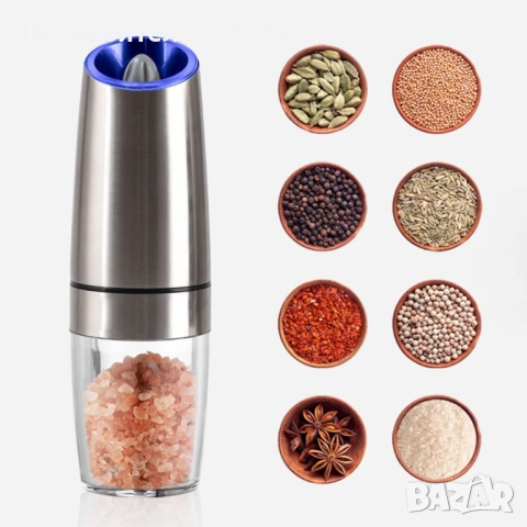 Мелница за сол или пипер с прозрачно дъно и смилане от ситно до едро