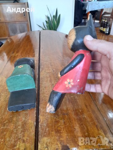 Дървени фигурки котки, снимка 5 - Други ценни предмети - 40603700