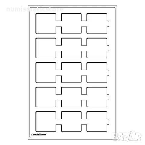 Leuchtturm Cargo резервни табли TAB 15 за 15 картончета или квадратни капсули 2 броя 
