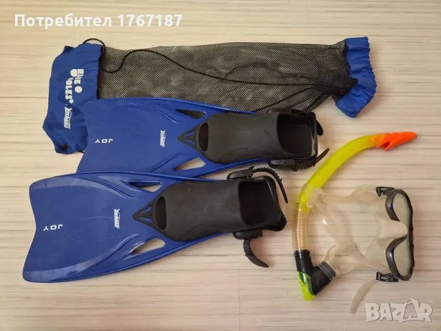 Плавници, шнорхел, маска за гмуркане шнорхелинг, снимка 2 - Водни спортове - 55776178