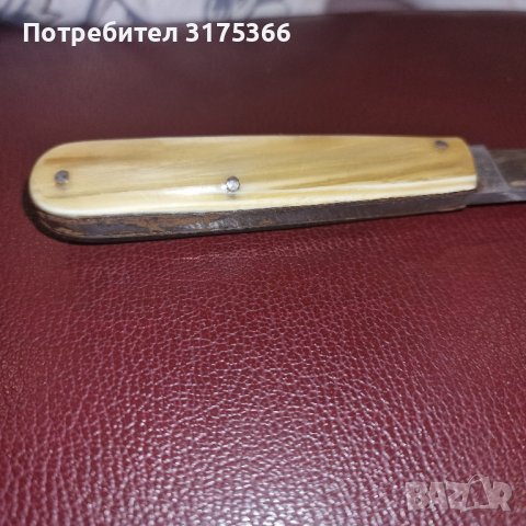 Антично джобно ножче нож с кокалени дръжки, снимка 4 - Ножове - 44376058