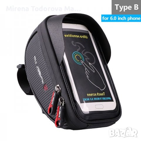 Държач за телефон за планински велосипед Водоустойчива чанта със сензорен екран Аксесоари за смартфо