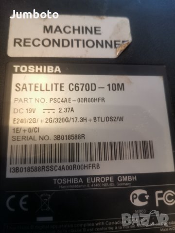 Toshiba C670D-10m на части , снимка 1 - Части за лаптопи - 38104358