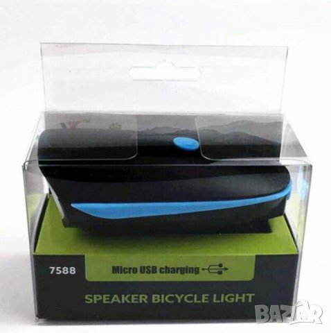 Предна LED светлина за велосипед с USB зареждане и Електронен звънец, снимка 3 - Аксесоари за велосипеди - 29395374