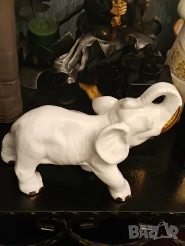 Стар руски порцеланов слон от 70 те, снимка 4 - Декорация за дома - 49484832