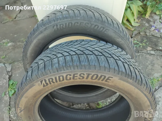 Продавам 2 броя зимни гуми BRIDGESTON 215/55/17, снимка 2 - Гуми и джанти - 56208174