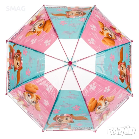 Детски прозрачен чадър Paw Patrol Skye розов 64 см_1228040